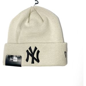 New Era Beanie / Muts - NY Yankees Muts - Beige - Cuff Knit - Winter '23 Collection - New York Yankees Beanie - Muts Heren - Muts Dames - Mutsen