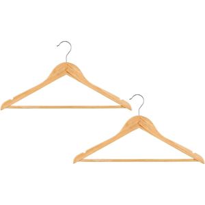 Set van 24x stuks houten kledinghangers 45 x 23 cm - Kledingkast hangers/kleerhangers