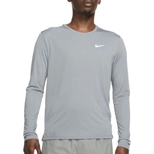 Nike Dri-FIT UV Miler Sportshirt - Maat XL  - Mannen - grijs