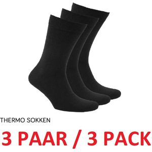 Q-tex - Thermosokken - 3 pack - zwart - Maat: 39-42