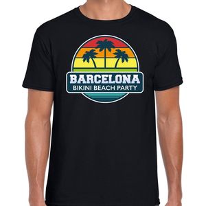Barcelona zomer t-shirt / shirt Barcelona bikini beach party voor heren - zwart - Barcelona beach party outfit / vakantie kleding / strandfeest shirt M