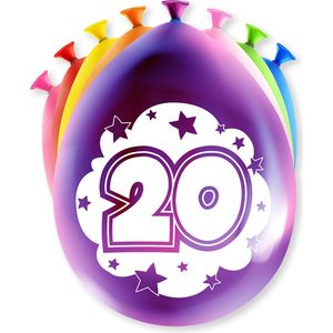 Paperdreams - Ballonnen Happy Party 20 jaar (8 stuks)