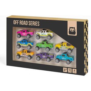 Eurekakids Pick-Up Truck Set - 8 Stuks - Diecast Speelgoedauto Pakket - Metaal - Assortiment Speelgoedauto's