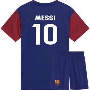 FC Barcelona Voetbaltenue Messi - Messi Tenue Thuis - Voetbaltenue Kinderen - Shirt en Broekje - Jongens en Meisjes --164