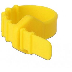 DeLOCK 18830 kabelbinder Releasable cable tie Silicone Geel 10 stuk(s)
