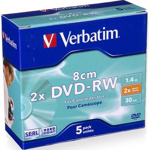 Verbatim DVD-RW 1.46GB 2X 8CM JC MATT SILVER - Rohling
