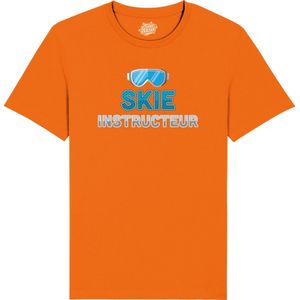 Ski Instructeur - Grappige Apres Ski Wintersport Kleding - Mannen / Vrouwen / Unisex - Foute Ski en Snowboard Vakantie Outfit Cadeau - Unisex T-Shirt - Oranje - Maat XL