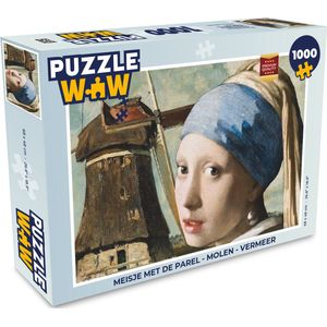 Puzzel Meisje met de parel - Molen - Vermeer - Legpuzzel - Puzzel 1000 stukjes volwassenen