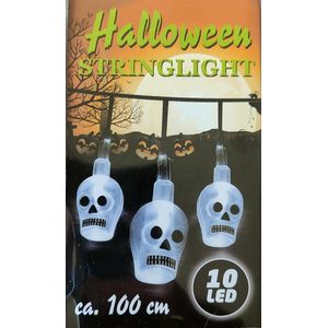 Halloween LED Slinger - Doodskop - Skull - Doodshoofd - 100 cm - 10 LED