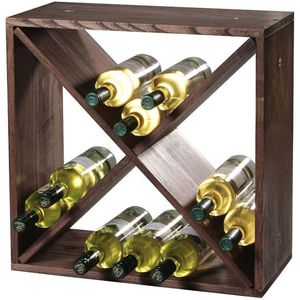 FSC® Houten Wijnflessen legbordsysteem voor 20 wijn flessen - Wijnrek - Flessenrek - Wijn rek - Grenen Hout - Afm 50 x 50 x 25 Cm