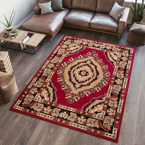 Tapiso Atlas PP Vloerkleed Rood Woonkamer Tapijt Maat- 200x300