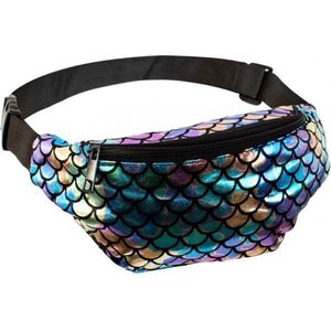 Heuptasje - Fanny Pack - Festival - Verkleedaccessoire - Disco - Foute Party - Schubben Metallic - One Size