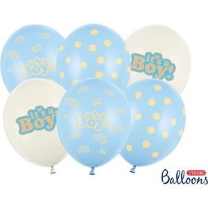 Partydeco - Ballonnen It's a Boy Pastel Mix (6 stuks)