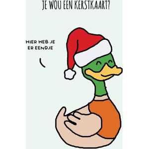 10 x Hier heb je er eendje - grappige kerstkaart - Lacarta