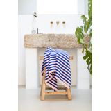 Bongusta Handdoek Blauw & Roze Streep 70 x 140 cm Naram