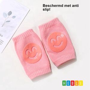 Baby kniebeschermers | roze | tegen schaafwonden en blauwe plekken |zorgeloos kruipen | kind | peuter | antislip van Heble®