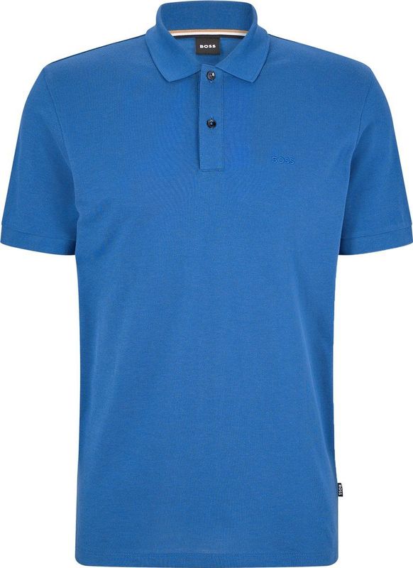 BOSS Pallas regular fit polo - pique - middenblauw