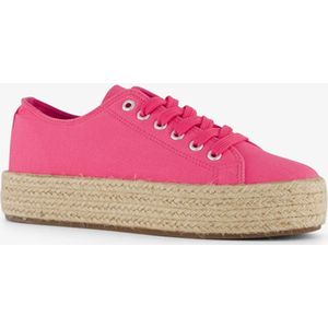 Blue Box dames sneakers met jute zool roze - Maat 38