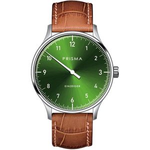 Prisma Design 'Einzeiger' - Eenwijzer Horloge Groen 40mm