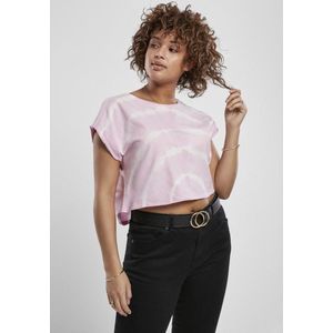 Urban Classics - Short Tie Dye Crop top - 5XL - Roze