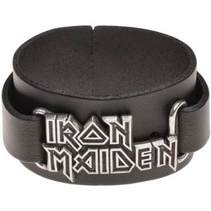 Alchemy Iron Maiden - Logo Polsband - Zilverkleurig/Zwart