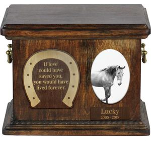 Urn voor American Saddlebred - gepersonaliseerde box voor dierenas.