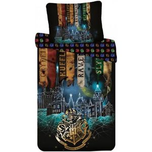 Harry Potter dekbedovertrek Hogwarts dark - 140 x 200 cm