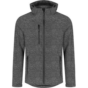 Men's Softshell Outdoorjas met afneembare capuchon Heather Grey - M