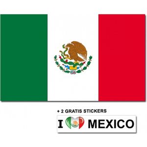 Mexicaanse vlag + 2 gratis stickers