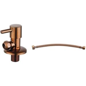 Fortifura Calvi Hoekstopkraan Met Flexibele Slang - 30cm slang - 1/2""x3/8"" - geborsteld koper