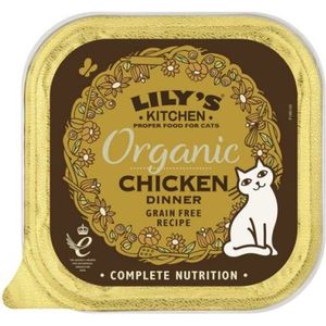 Lily's kitchen cat organic chicken pate kattenvoer 3x 19x85 gr