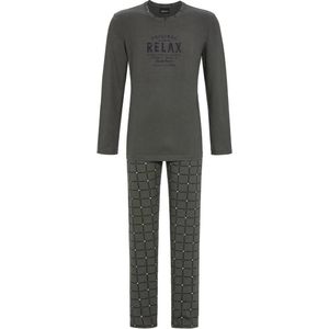 Ringella flanellen heren pyjama - Grey Square - 50