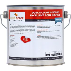 DCC Excellent Aqua Houtlak Zijdeglans - 1L - RAL 9010 | Zuiver Wit