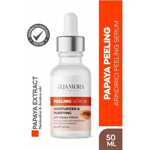 ELIAMORA Papaya Extract Poriënverstrakkend Peeling Serum voor Gezicht en Lichaam Hydraterende en zuiverende effect Alle huidtypes 50 ml