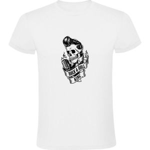 Rock & Roll King Heren T-shirt | rock and roll | rockmuziek | rocking | Wit