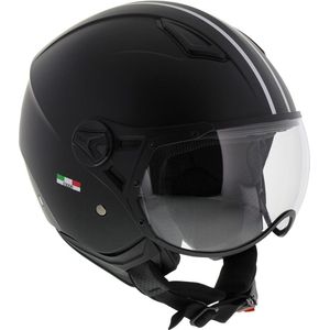 VITO JET MODA - SNOR SCOOTER HELM - MAT ZWART