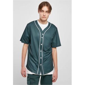 Urban Classics - Baseball Mesh Jersey Shirt - XL - Groen/Wit