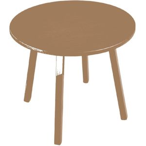 Sens-Line - Porto Sidetable ø58cm - Aluminium - Houtpatroon