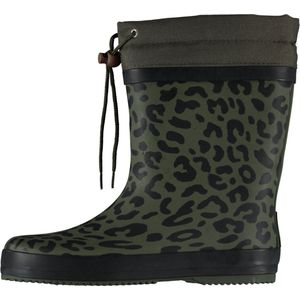 Dames Regenlaarzen | merk XQ Footwear | Kleur groen panterprint | met veterkap | maten 37-42