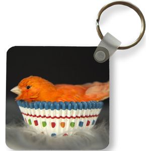 Sleutelhanger - Uitdeelcadeautjes - Vogel - Cupcake vormpjes - Portret - Plastic