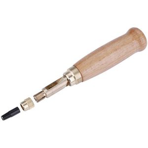 Perforator voor riem horlogebandjes met houten handvat - 1.5/2/2.5/3/3.5/4mm - 6 soorten gatdiameter