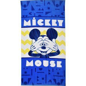 Disney Badlaken Mickey Junior 70 X 140 Cm Katoen Blauw/geel
