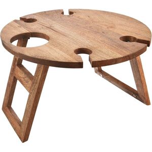 Wijntafel voor Picknick Houten Opvouwbaar MANGO 39,5x24,5cm - Picknicktafel - Buiten - Camping