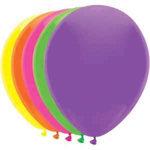 Ballonnen neon mixed - 25 cm - 100 stuks