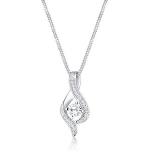 Elli Dames Halsketting Dames Oneindigheidssymbool Zirkonia Amoureux in 925 Sterling Zilver