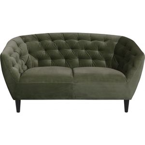 Zitbank Akersloot - Velvet - Groen - 150 x 78 x 84 cm (BxHxD)