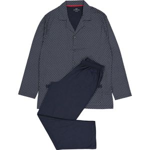 Gotzburg heren pyjama Doorknoop - Manhattan - 451580 - - 62 - Blauw