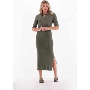 Minus Fay Knit Dress Jurken Dames - Kleedje - Rok - Jurk - Groen - Maat XL