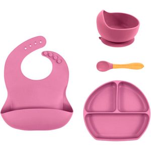 SFT Products 5-Delige Baby Eetset Roze - Babyservies - Kinderservies - Babybestek