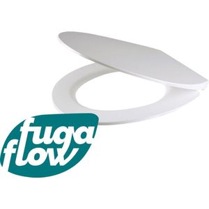 FugaFlow Efficiente Acces Closetzitting - quickrelease - softclose - Duroplast - 42.5x37.5x4.3cm - wit glanzend